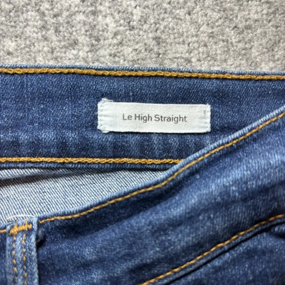 FRAME Women’s Le High Straight Jeans Size 31 Dark Wash Stretch High Rise Ankle - Picture 6 of 12